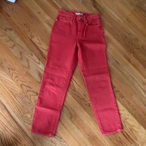 COPY - Madewell “ the mom jean “ size 23 RED